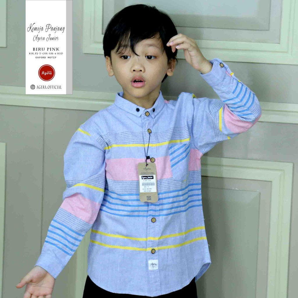 Baju Kemeja Anak Lengan Panjang BARRA by AGERA