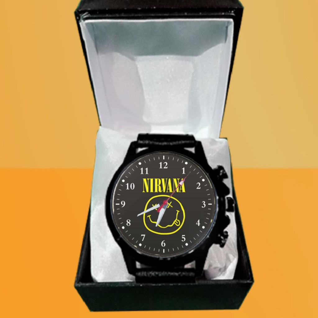 Jam Tangan NIRVANA LOGO Custom Keren