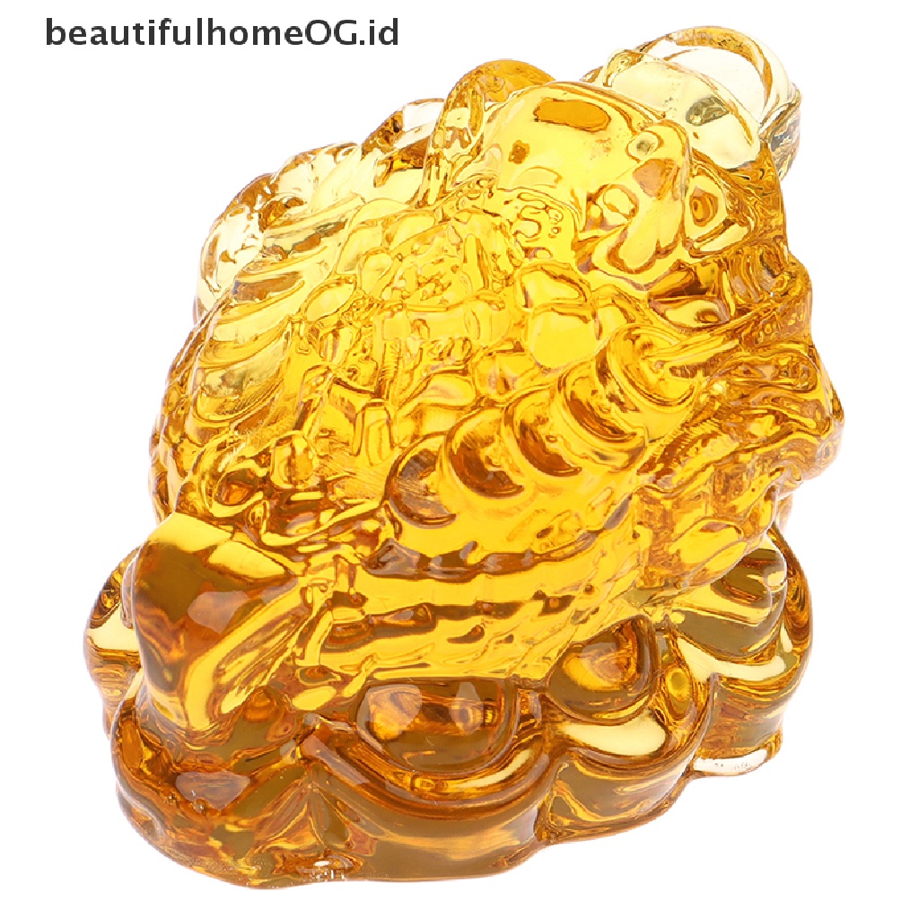 1 Pc Ornamen Katak Keberuntungan Warna Emas Gaya China