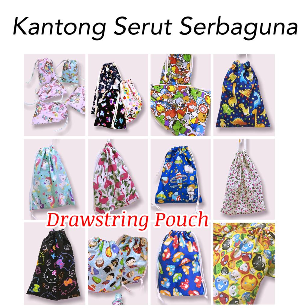 Fawn'G Handmade - Drawstring Pouch serbaguna / Kantong Souvenir Goodie / Kantong Serut