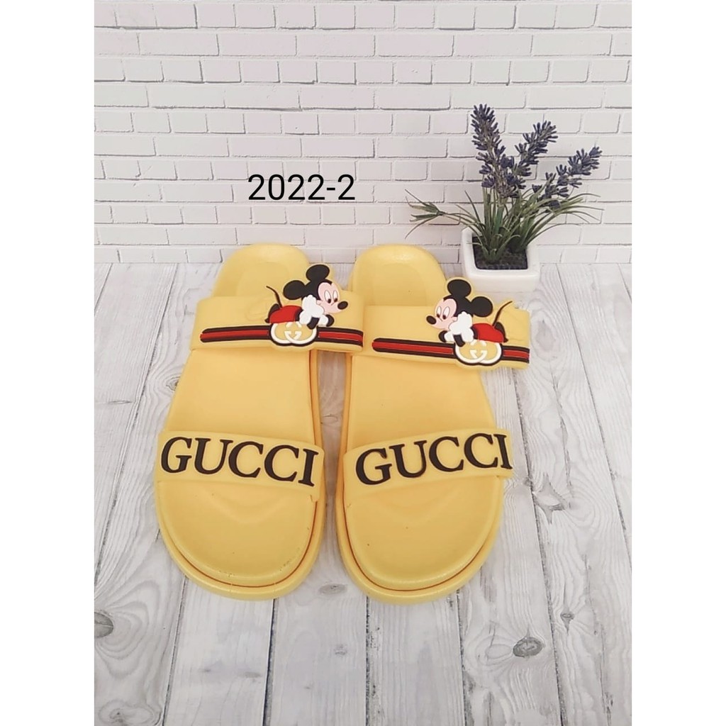 Sendal Mickey Mouse Wanita 2022-2 Jelly Import Tebal GC Sandal Selop Strip 2