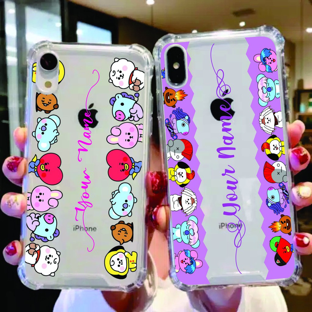 [COD] CUSTOM CASE NAMA  BTS CARTOON  INFINIX HOT8 HOT9 HOT 9 PLAY SMART4 HOT 10