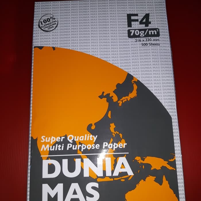 

Kertas fotocopy HVS Folio F4 Dunia Mas 70 gr