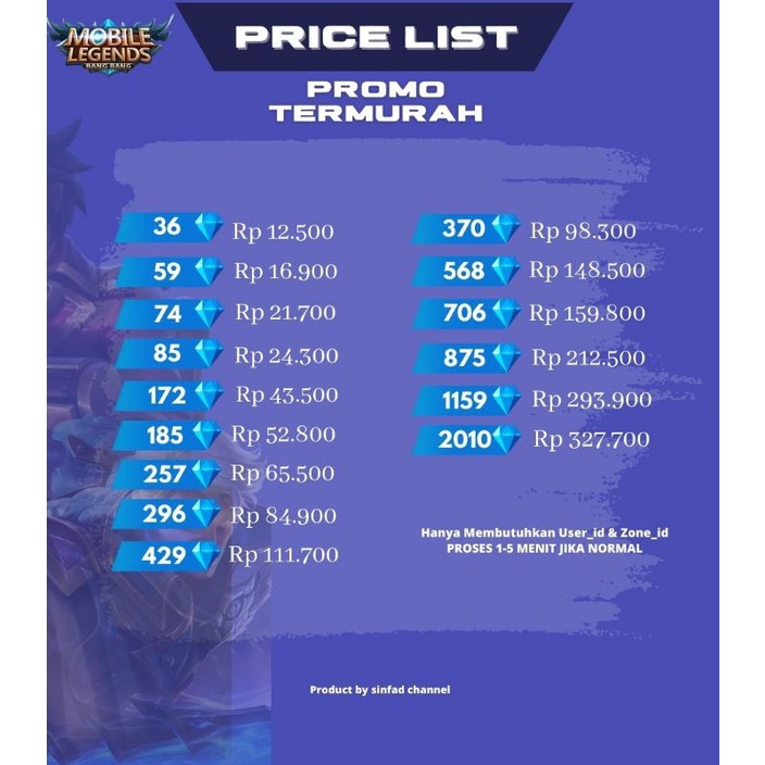 diamond ML FF termurah