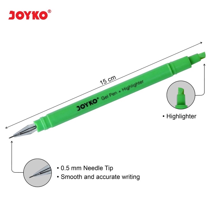 Pulpen Warna + Highligter Joyko GPC-277 8warna