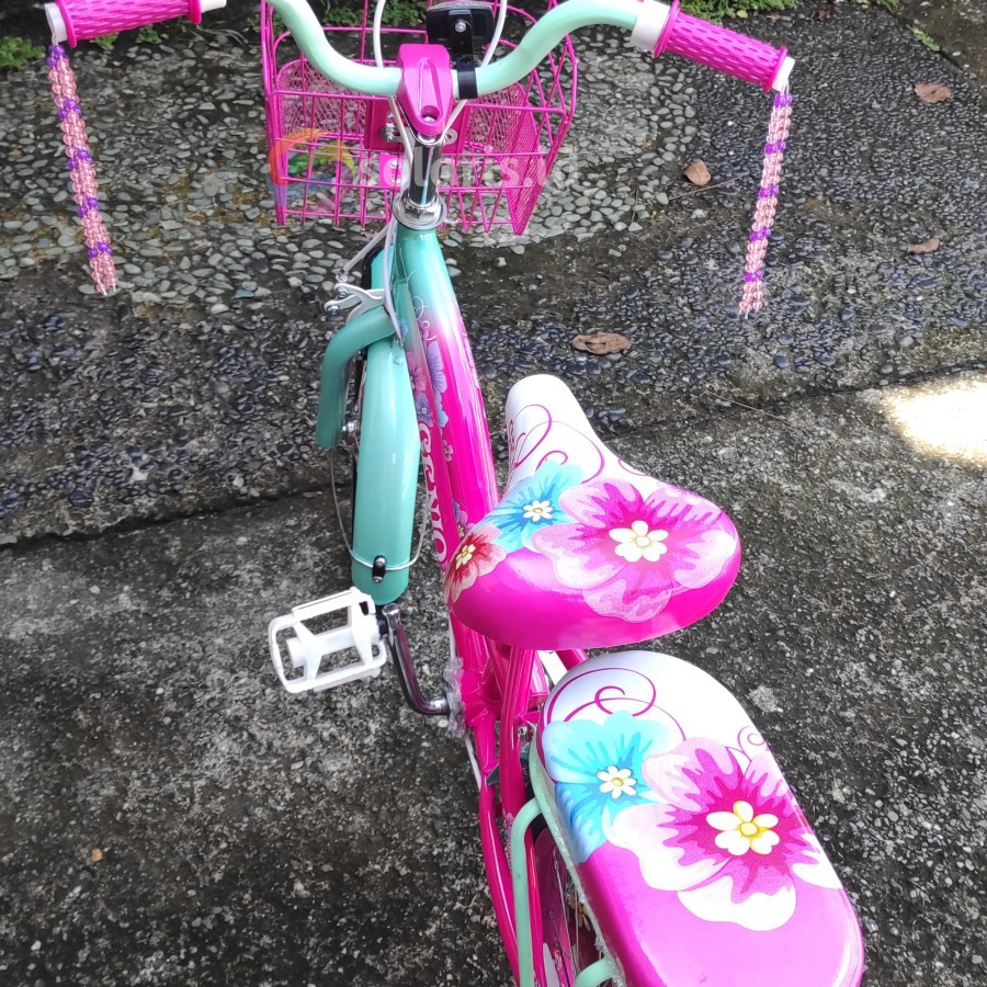 Sepeda Mini Anak Perempuan Genio Kids Aretha Kimberly 16 Inch Keranjang