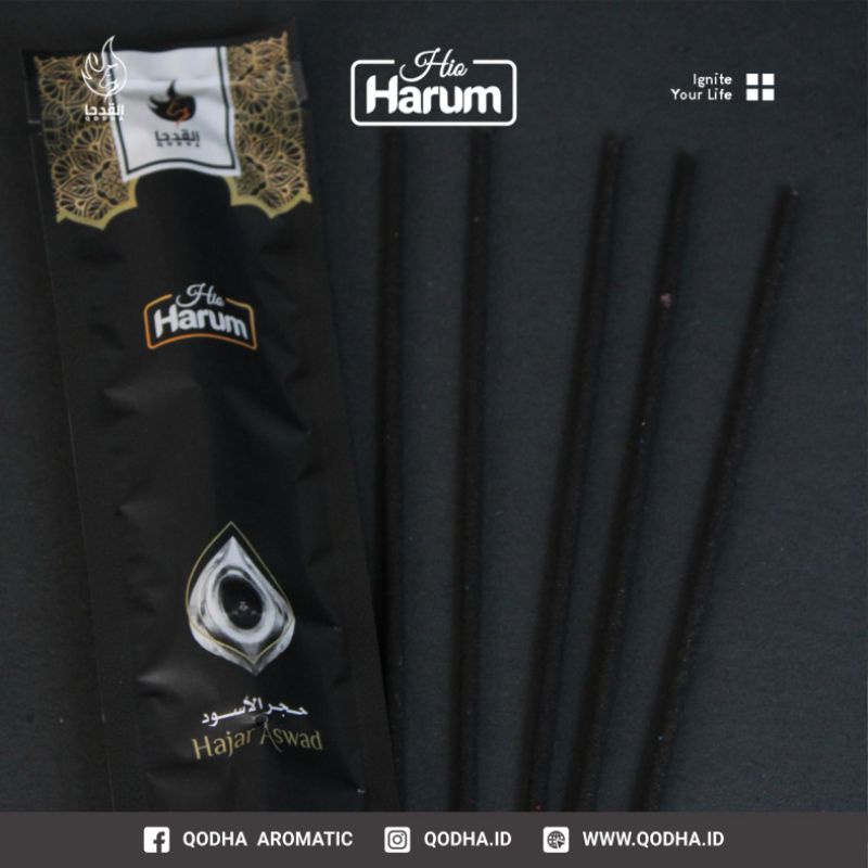 Bukhur Buhur Dupa Lidi Stick Aromaterapi QODHA Hio Harum Isi 20 Sticks Aroma HAJAR ASWAD