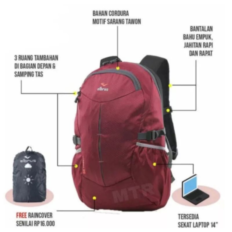 TAS RANSEL PRIA ELBRUS ORIGINAL 20ltr//TAS SEKOLAH SD-SMP-SMA