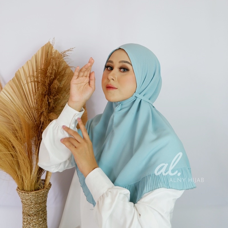 Alny Hijab - Bergo Tali Maryam Plisket Diamond Premium