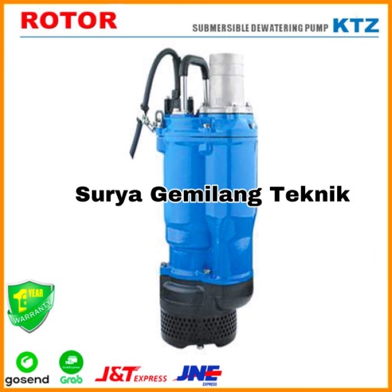 Pompa Celup Lumpur Dewatering Rotor KTZ21.5 2HP Model Tsurumi KTZ21.5