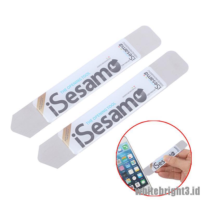 &lt; White3 &gt; 2Pcs Spudger Pisau Stainless Steel Lembut Untuk Membuka Layar Handphone / Tablet