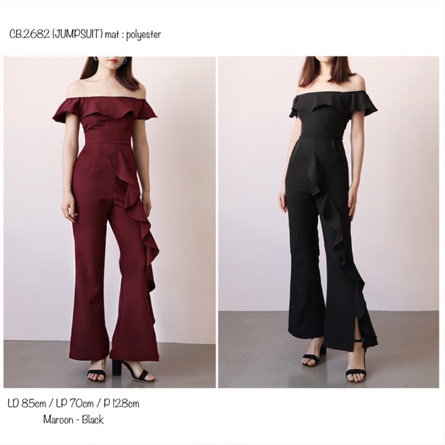 ruffle side jumpsuit