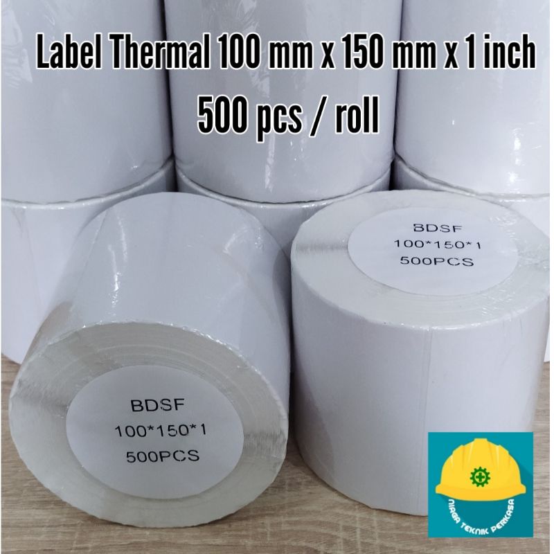 

Sticker Label Thermal 100 x 150 x 1 isi 500 pcs per roll