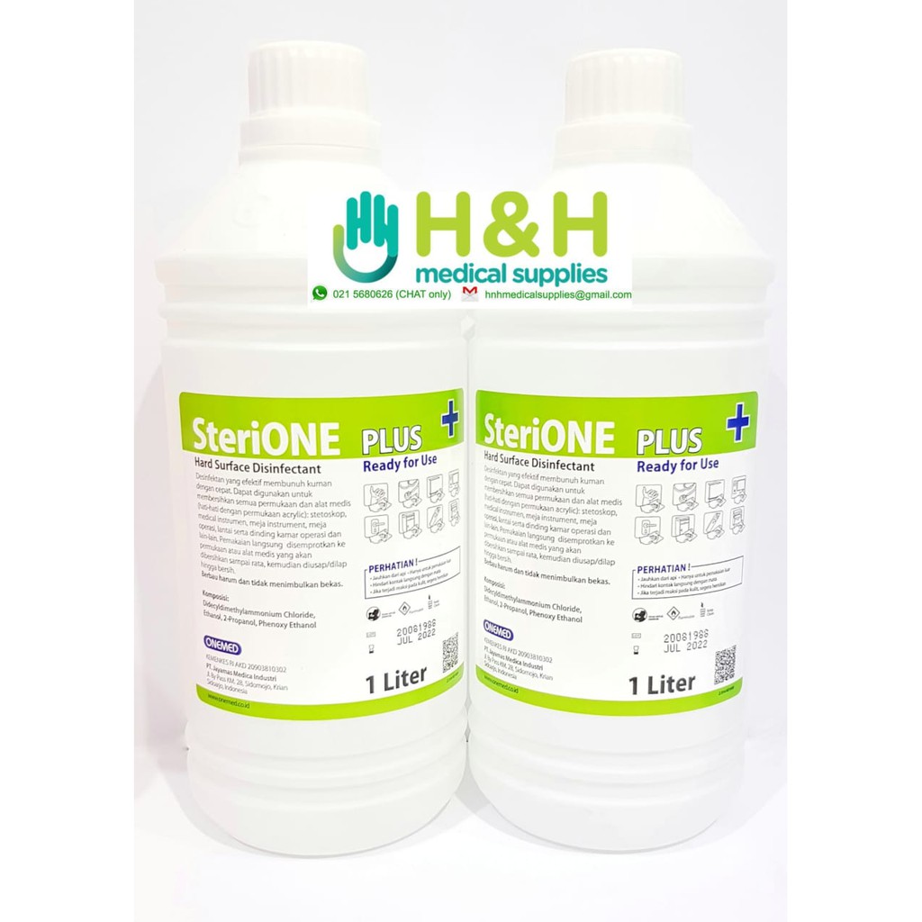 SteriOne Plus 1 liter/Steri One Plus 1 liter/Cairan Desinfektan Barang /SteriOne Plus Refill