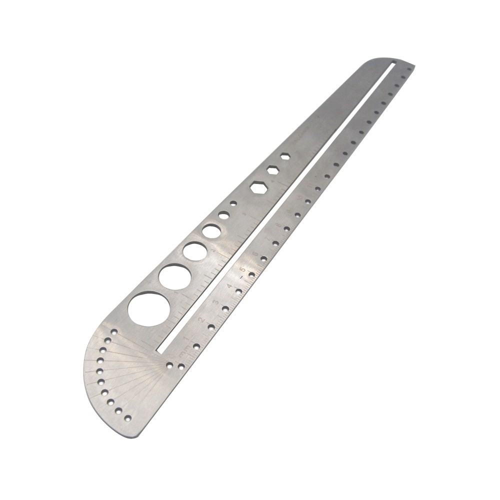 

IMPORT Multifunction Scale Tool Map Landmarks Compasses Ruler Protractor Stainless Steel Ruler