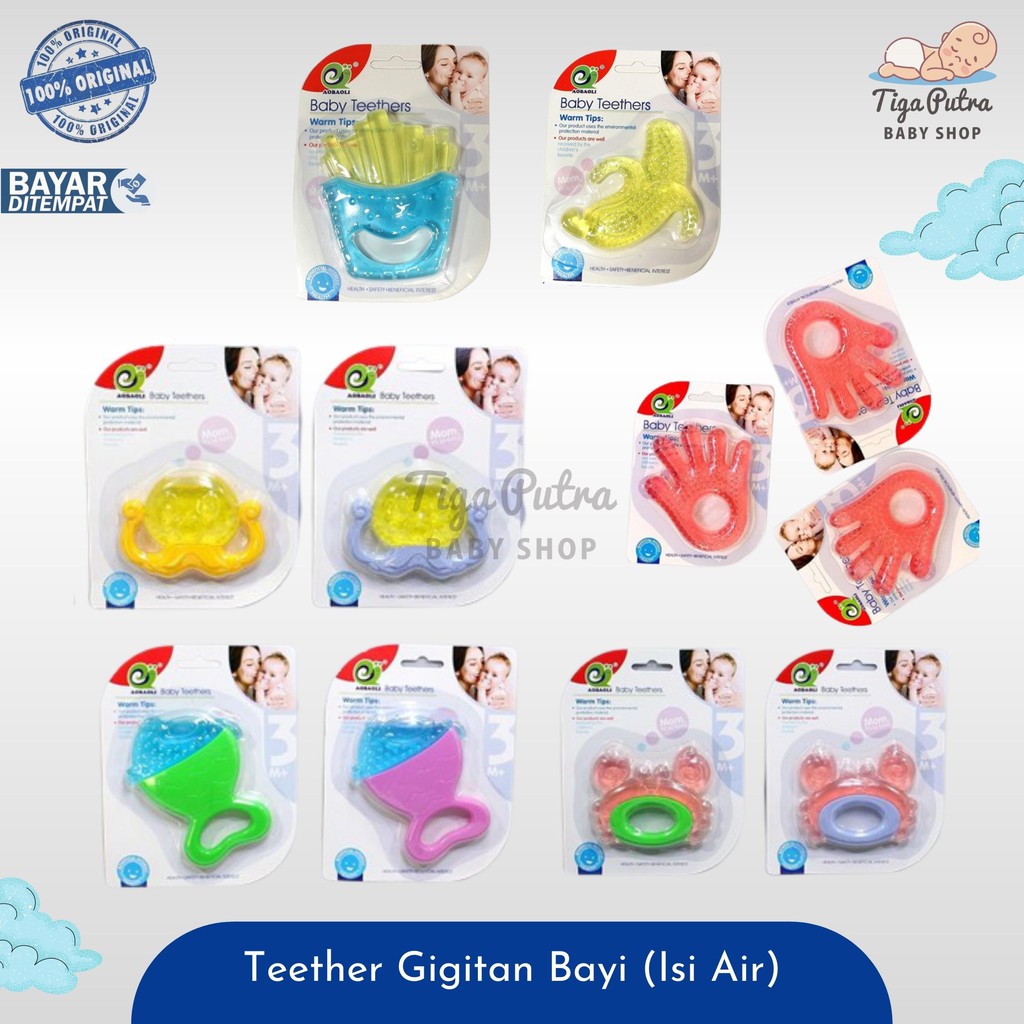 Teether AOBAOLI Mainan Gigitan Bayi Isi Air Water Filled BPA Free