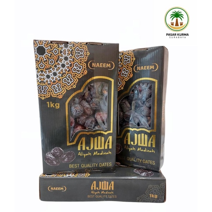 

Kurma Ajwa 1kg / Kurma Nabi Asli Premium Madinah