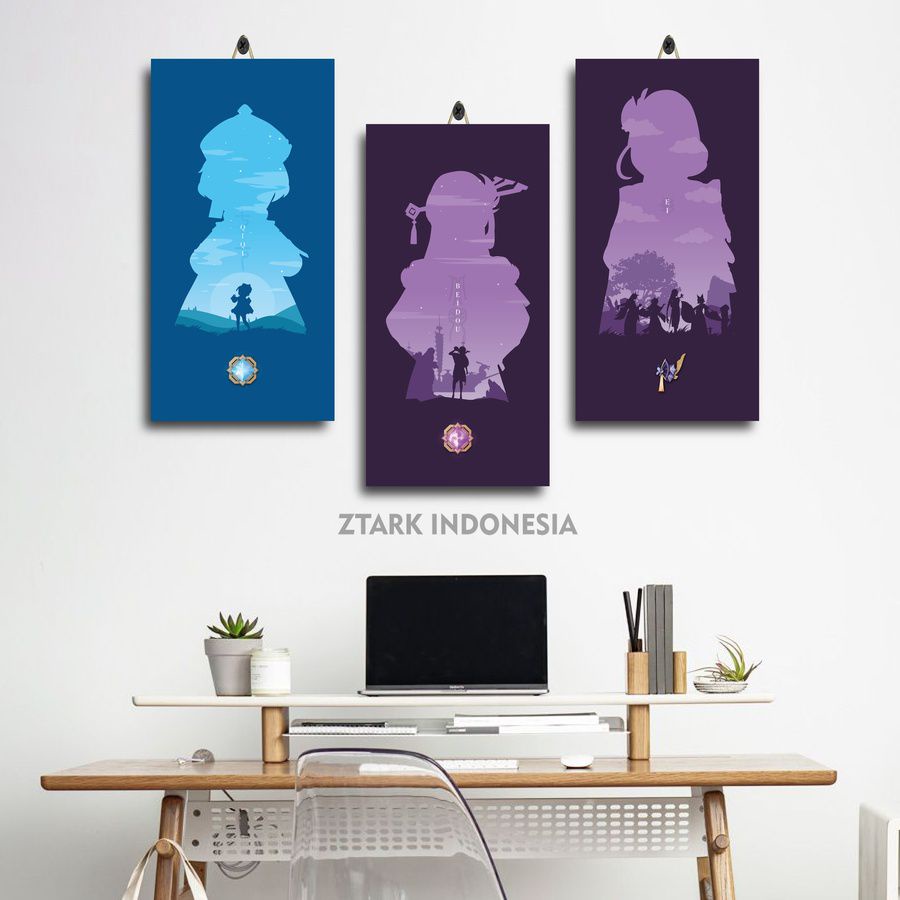 DEKORASI DINDING KAYU GAME GENSHIN IMPACT CHARACTERS 15X30 SL8ED/LXSWT/ HIASAN DINDING KAMAR KLEE MO