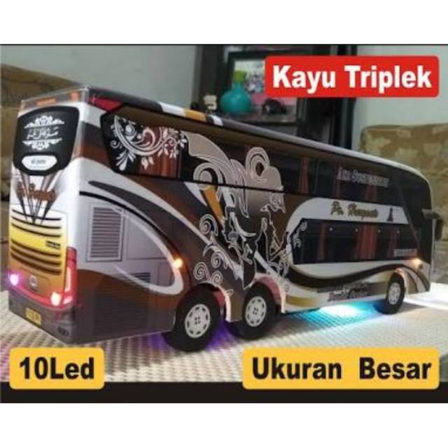 Miniatur bus besar double deker haryanto