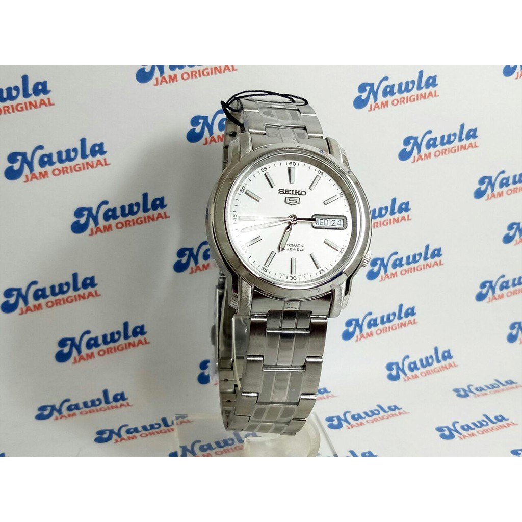 Seiko 5 SNKL75K1 Automatic White Dial - Jam Tangan Pria SNKL75