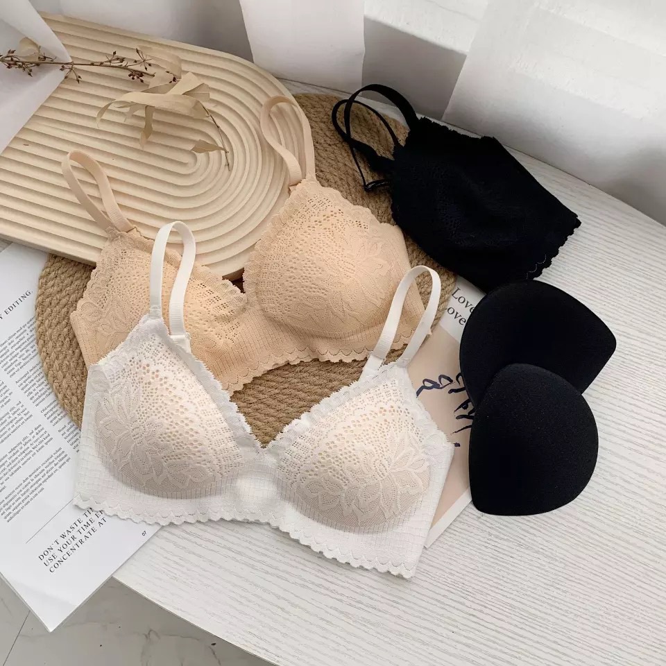 Bra Bralette tummy busa cup tanpa kawar