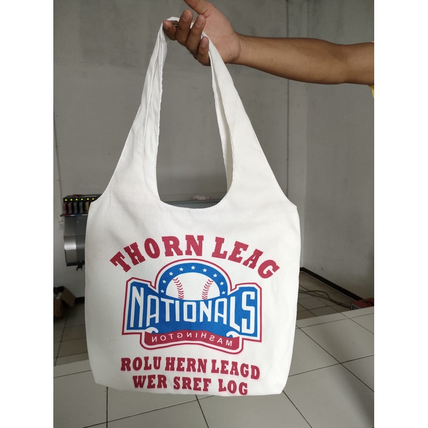 SANSURBAGS Tote Bag Kanvas NJS Tote Bag Big - Tote Bag Wanita Bisa Bayar Ditempat (COD)