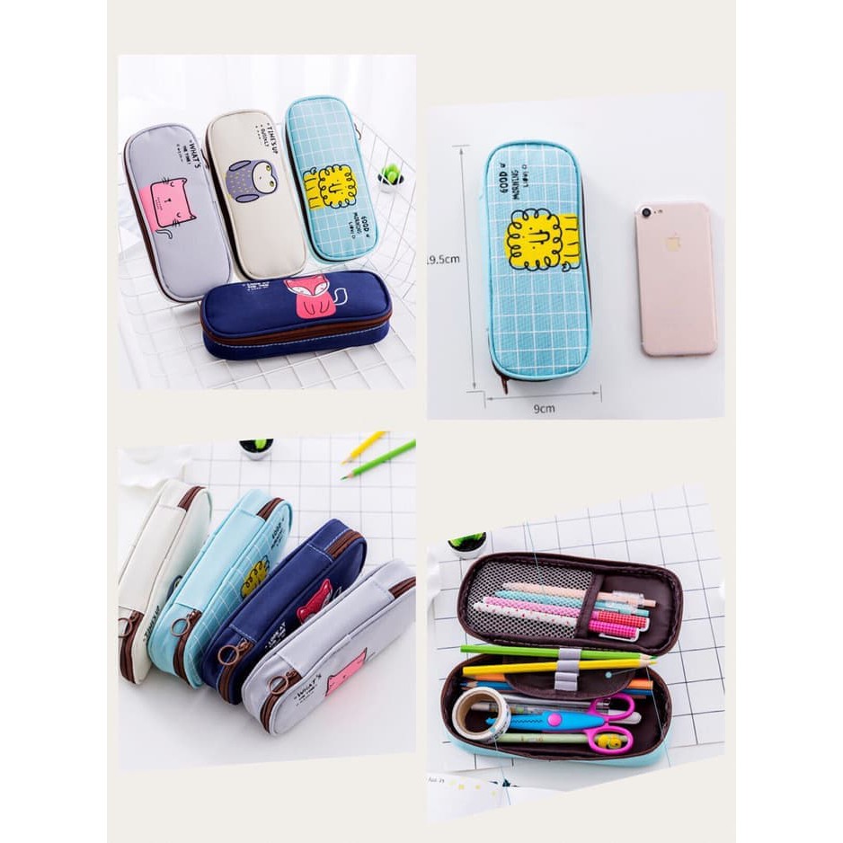 

New Good Morning Cute Animal Pencil Case- Pencil Pouch- Kotak Pensil