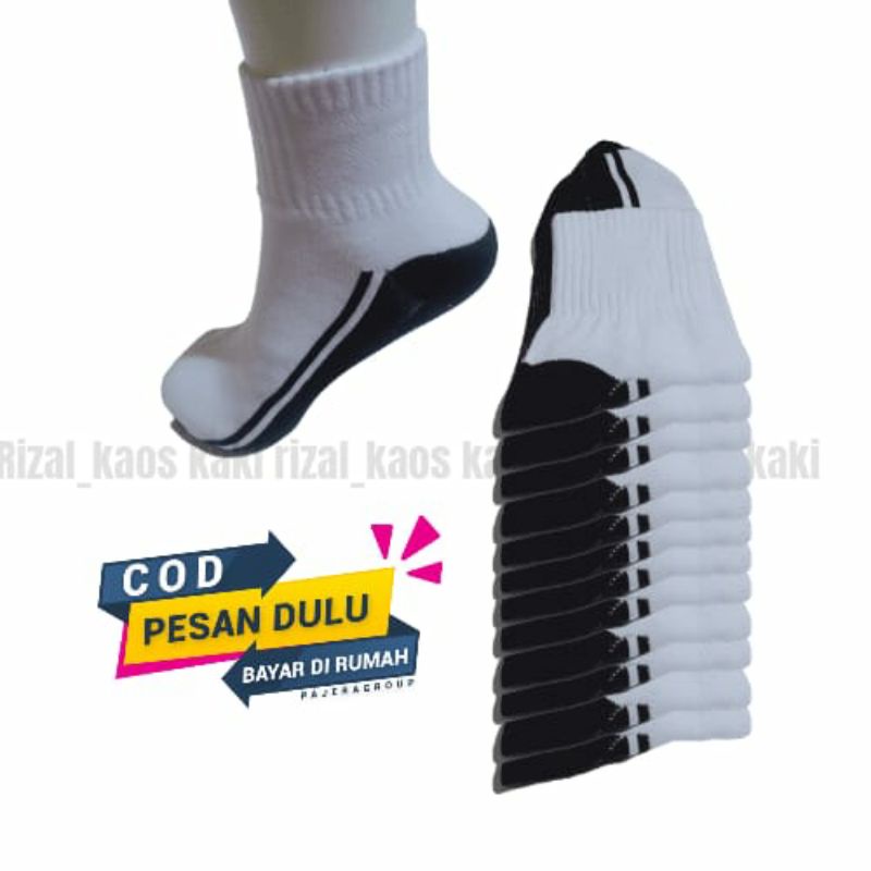 (6 pcs) KAOS KAKI SPORT PENDEK POLOS KAOS KAKI OLAH RAGA KAOS KAKI MATA KAKI POLOS