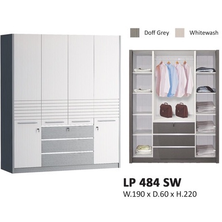lemari pakaian siantano lp 484 sw