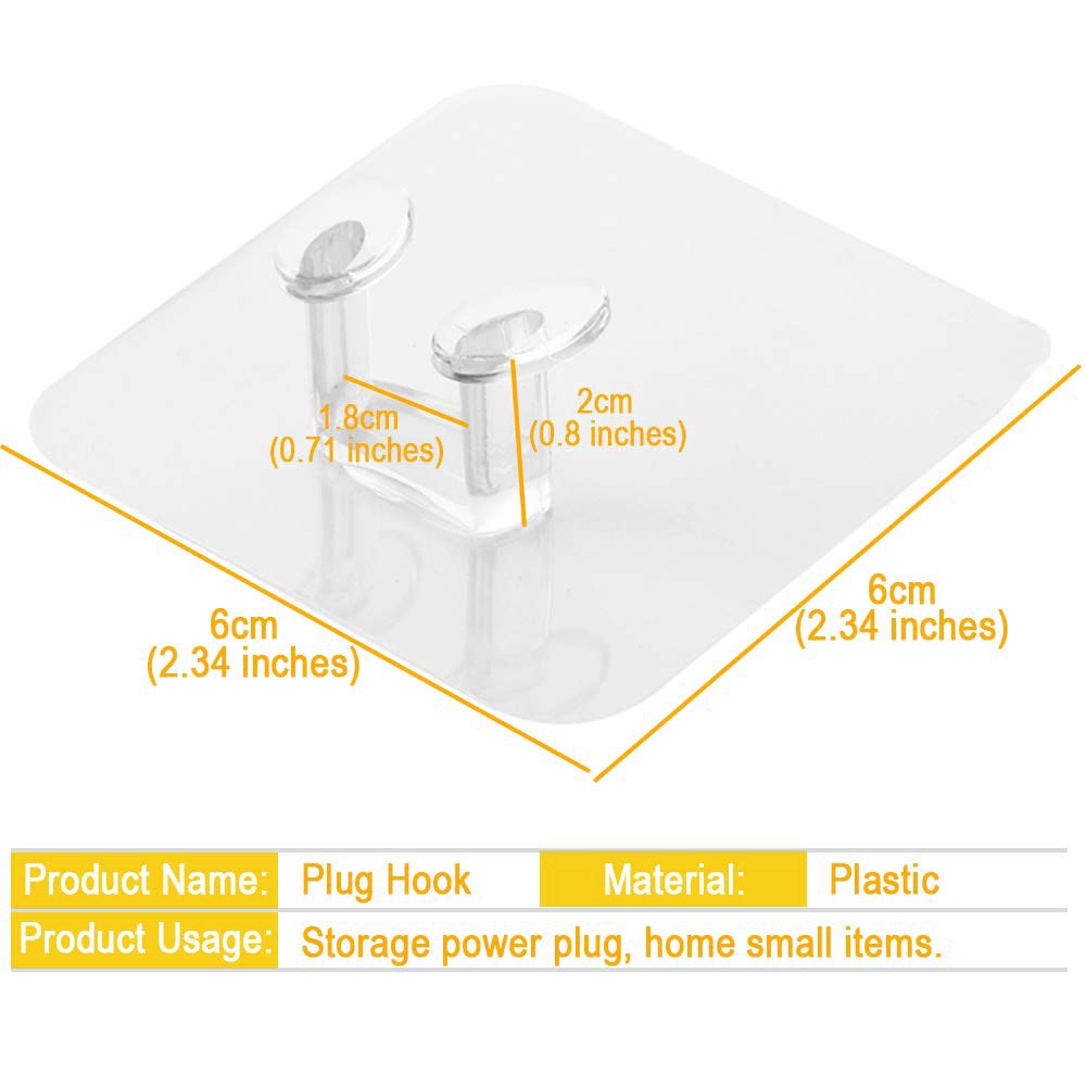 Dinding Storage pengait/USB Kabel Daya Plug Socket Pemegang/Home Office Adhesive Hanger