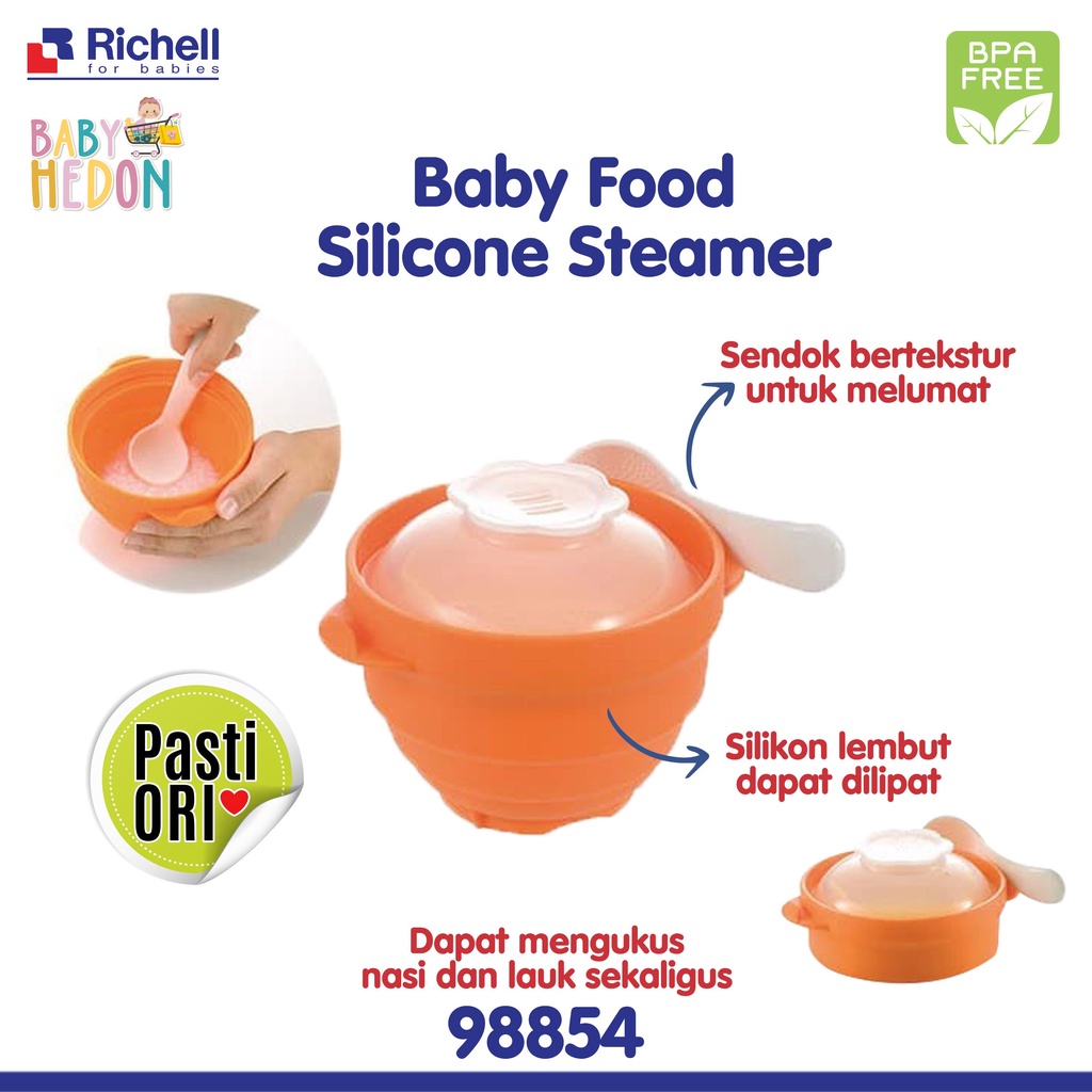 Jual Richell Baby Food Silicone Steamer (98854) Shopee Indonesia