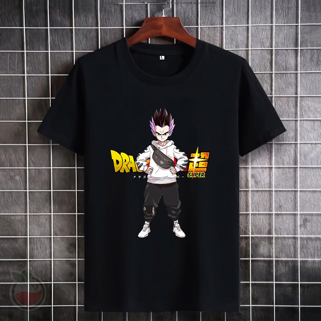 Lilipop Kaos Tshirt  Pria Dragon Ball Baju Distro Basic Lengan Pendek Cowok Kasual