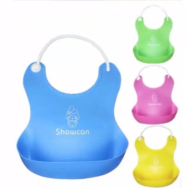 Celemek bayi/slabber silikon tali mutiara