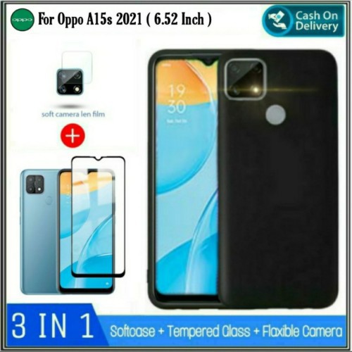Case Oppo A15s / A15 / A12 / A7 / A5s / F9 / F9 PRO Free Tempered Glass Layar Dan Anti Gores Camera