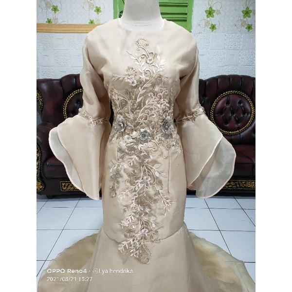 GAUN PENGANTIN MERMAID EKOR ORGANZA