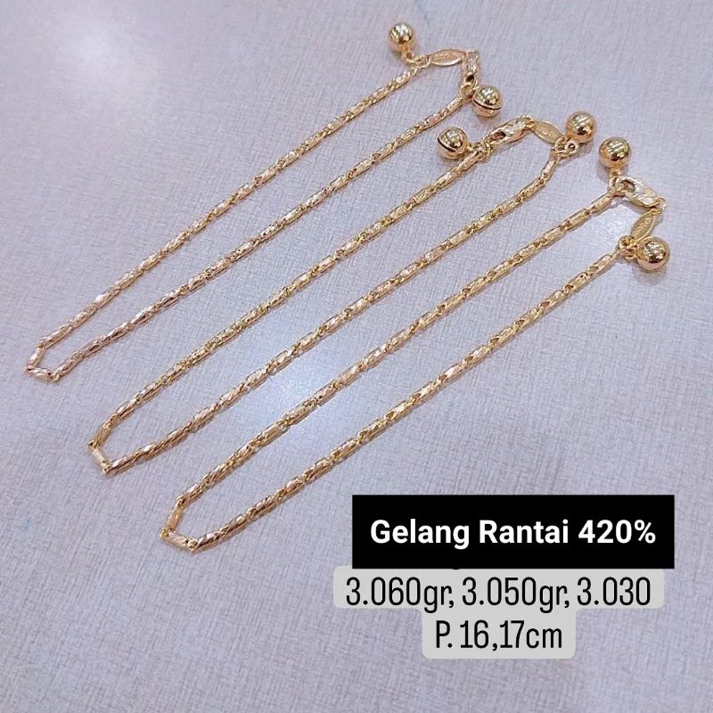 Gelang emas Jakarta kadar 420%
