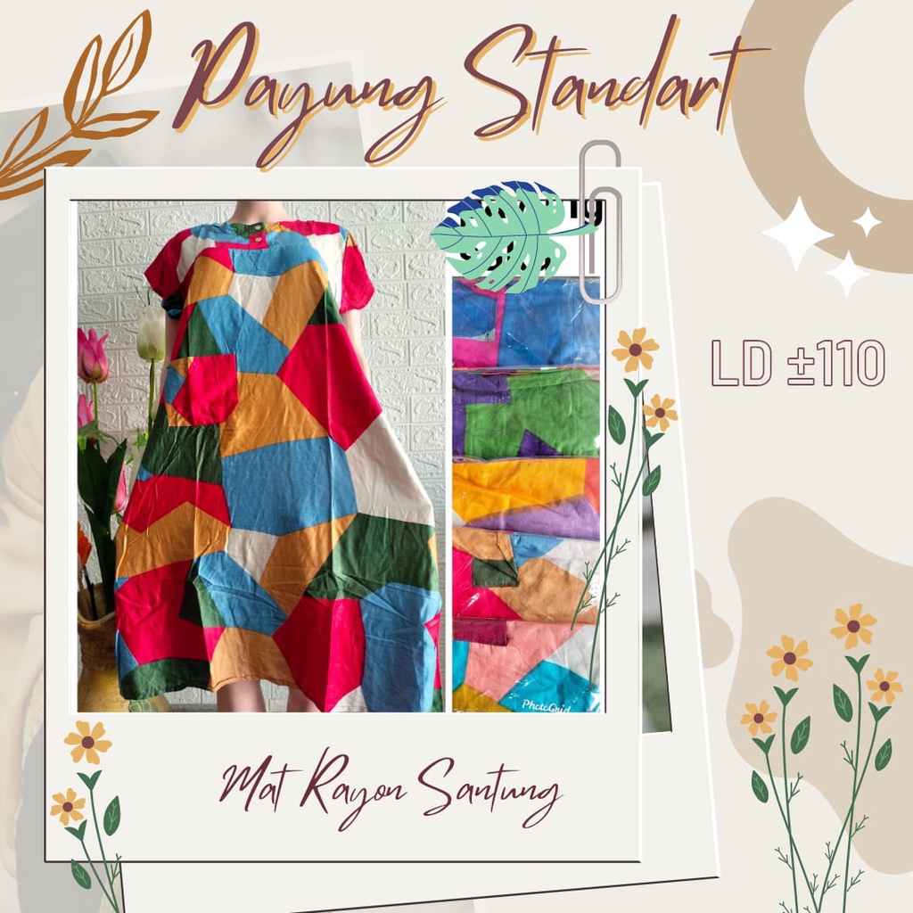 Daster Payung Dewasa Bahan Rayon Satung Terbaru Termurah / Alody's Collection