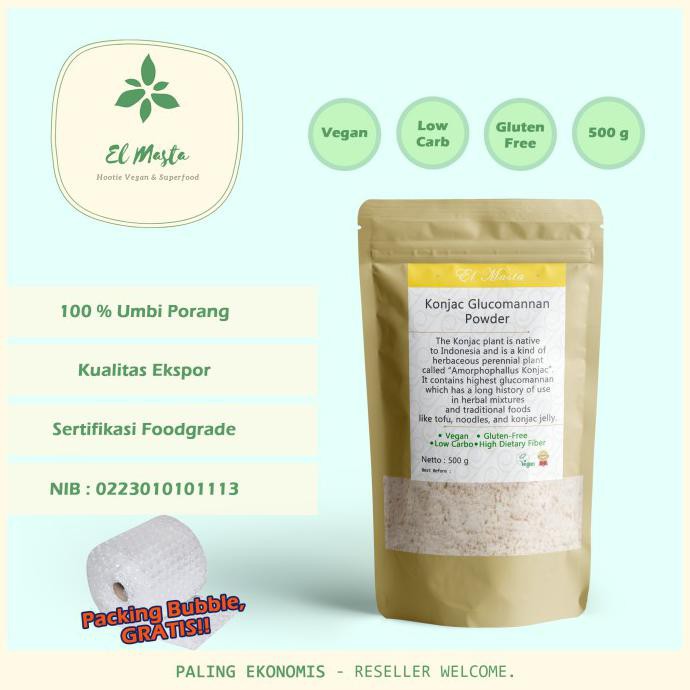 

FOOD 500G TEPUNG PORANG KONNYAKU SHIRATAKI KONJAC YAM GLUCOMANNAN POWDER