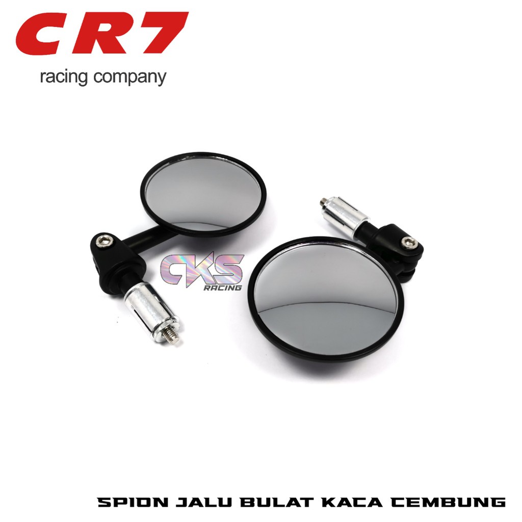 SPION JALU BAR END BULAT KACA CEMBUNG HITAM DOP ORIGINAL CR7-2