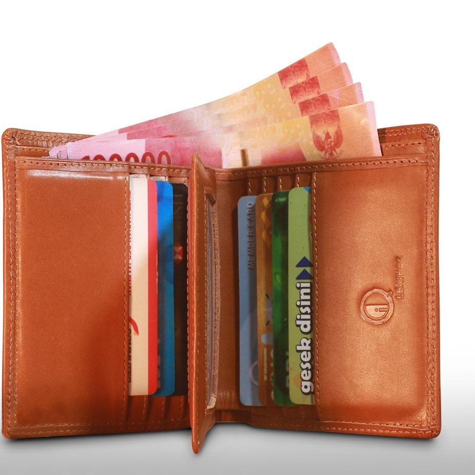 [SKU : JAMHC] DOMPET KULIT PRIA EVREN DOMPET PRIA KULIT ASLI BAHAN KULIT SAPI 15 SLOT KARTU 2 SLOT U