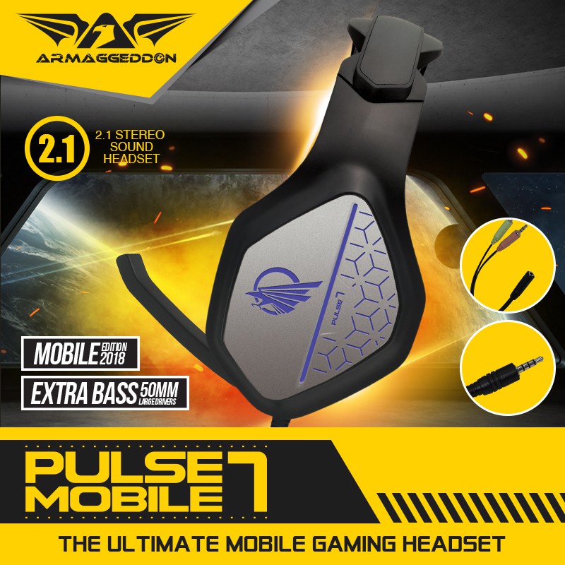 Headset Gaming Armaggeddon PULSE 7 Mobile Wired - Armaggeddon PULSE 7