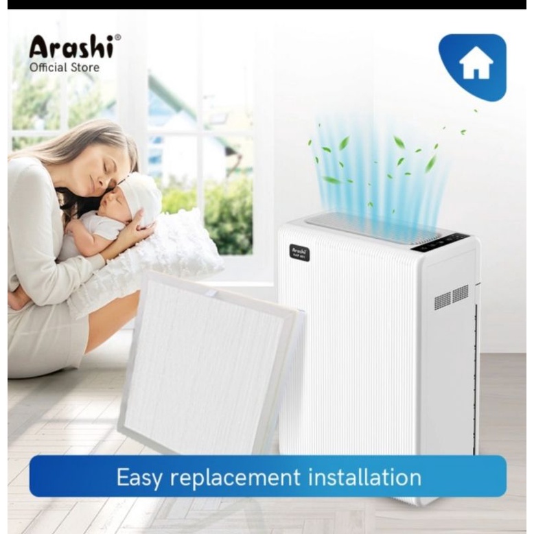 Hepa Filter Saringan 3 In 1 Untuk Air Purifier ARASHI AAP 401