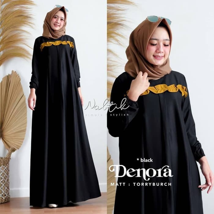 Gamis Wanita Remaja Terbaru Muslim Syari Bahan Adem Denora Dress Termurah Aresa Kekinian Ukhti K2U9