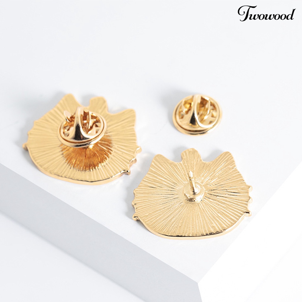 Twowood Halloween Brooch Anti-scratch Attractive Alloy Cartoon Pumpkin Brooch Pin for Backpack