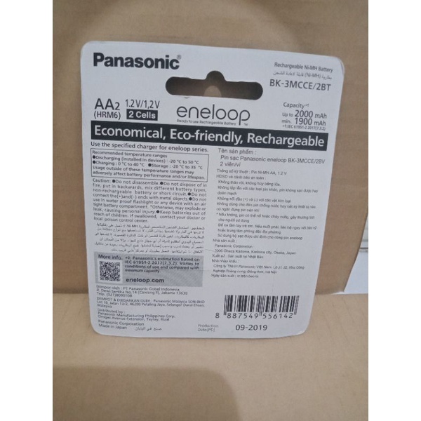 BATERAI Recharger eneloop panasonic ORIGINAL 2000mh a2 isi 4 1.2v