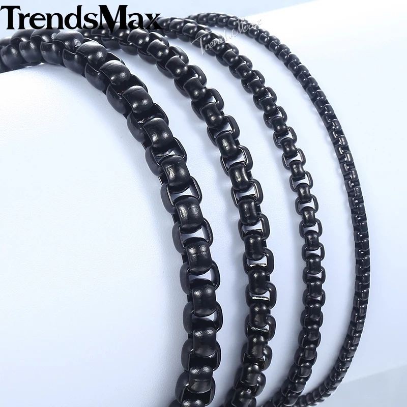 Gelang Rantai Pria Titanium Black Hitam