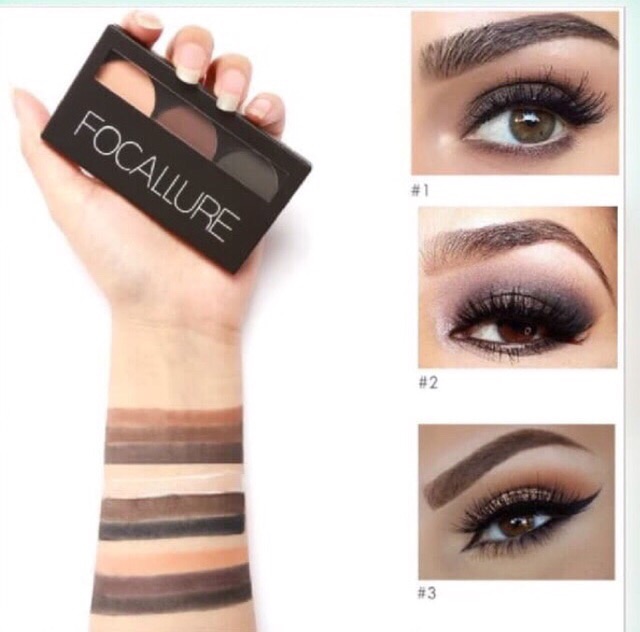 Focallure 3 Color Eye Brows Powder Palette | FA04