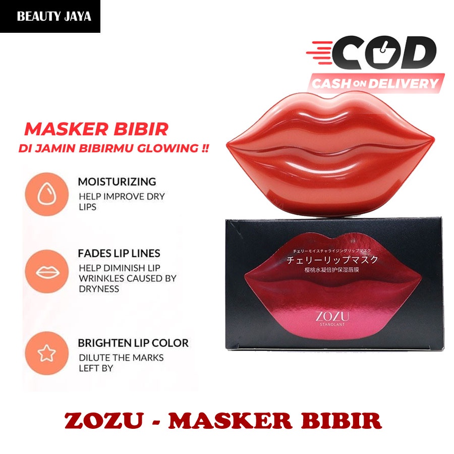 BEAUTY JAYA - [20PCS] MASKER BIBIR ZOZU LIP MASK / MASKER BIBIR MENCERAHKAN &amp; MELEMBABKAN BIBIR