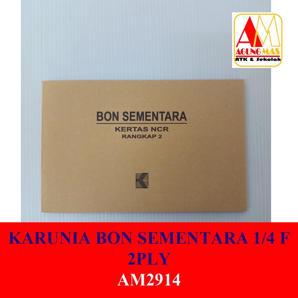 

KARUNIA BON SEMENTARA 1/4F 2 RANGKAP