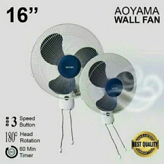 WALLFAN KIPAS ANGIN DINDING AOYAMA 16INCH 16IN 16 INCH MURAH